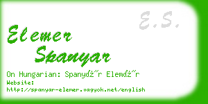 elemer spanyar business card